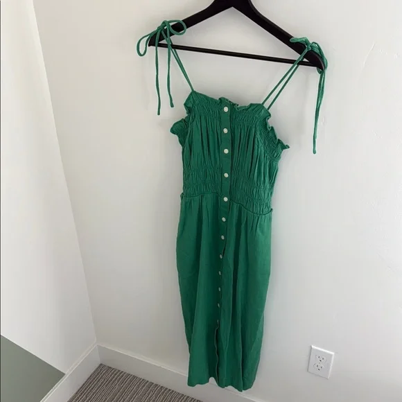 Women's Linen Dress - Universal Thread Green S Women's Linen Dress - Universal Thread Green S